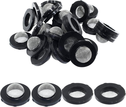 30pcs Stainless Steel Garden Hose Screen Filter, Pressure Screen Washer Hose Filter with 50 Mesh for 3/4" Garden Hose Faucet Inside Fittings, Hose...