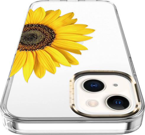 BAISRKE Compatible with iPhone 13 Mini Case,iPhone 13 Mini Case with Flowers,for Girly Women,Shockproof Floral Pattern Hard Back Cover for iPhone ...