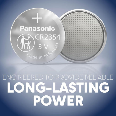 Panasonic CR2354 3.0 Volt Long Lasting Lithium Coin Cell Batteries in Child Resistant, Standards Based Packaging, 2-Battery Pack...