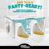 Fairly Odd Novelties Ceramic Urinal Shot Glasses, Set of 2, 1.5oz - Perfect Gag, White Elephant, Novelty Party Gift...