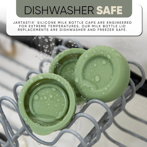 Silicone Replacement Caps | 48mm Diameter Bottle Lids That Fit Perfectly Stanpac & Libbey Milk Glass Bottles | Reusable, Long-Lasting and Easy to ...