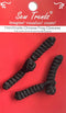 Chinese Frogs Button Closures Hook & Eye Fastener - Sewing Quilting Renaissance Dance Hawaiian Bridal Costumes Outfit Drapery Home Decor- BLACK - ...