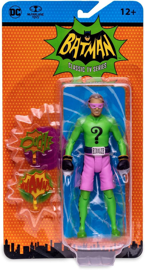 McFarlane Toys, DC Multiverse, 5-inch DC Retro Riddler Boxing Action Figure with Action Word Bubbles, Collectible DC Retro 1960's TV Figure – Ages...