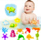 Baby Bath Toys for Kids Ages 1-3, 9 Pcs Sensory Suction Cup Toys+4 Pcs Light Up Floating Ocean Animal Bathtub Toy Set for Babies 6-12 Months, Todd...