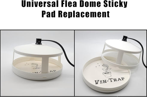 12 Pack -Flea Trap Refill Disc 7.1"– Fits Victor, bugMD, Aspect and Other Flea Dome Traps - Replacement Sticky Glue Pads – Bugs, Fleas, Flies, Mos...
