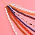 Multi-Layered Beaded Pearl Choker Necklace, Flapper Beads Cluster Long Choker Necklace, Multi-Strand Statement Necklace...