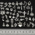 RUBYCA 200Pcs Bulk Mixed Silver Charms for Jewelry Making Bracelet Small Pendants for Necklace Antiqued Silver Color - Just Like the Picture (Mix2...