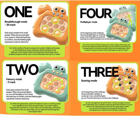 Puzzle Pop Light Up Game Fidget Travel Games /Travel Sensory Fidget Toys Popular Handheld Games for Teenagers Anti Anxiety Autism Relief Birthday ...