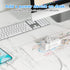 Kungfuking Power Strip with USB, Wall Mountable Socket Surge Protector Power Strip with 2 AC Outlets and 2 USB Charging Ports White Extension Cord...