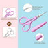 PAFASON 4" Stainless Steel Detail Craft Scissors Set with Straight Precise Tips & Safety Cap & TSA Complied Ideal for Scrapbooking, Paper Yarn Thr...