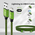 iPhone Charger 5 Pack 10 ft USB Lightning Cable Apple Mfi Certified Cable Fast Charging Cord Nylon Braided Compatible with iPhone 14 13 12 11 XS X...