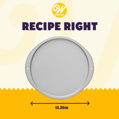 Wilton Recipe Right 12-Inch Pizza Pans, 2-Piece Set, Steel...
