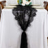 ShinyBeauty Lace Table Runner Black 30x120 Inch Vintage Floral Lace Table Cloth Runner Embroidered Lace Fabric Black Table Runners for Weddings Th...