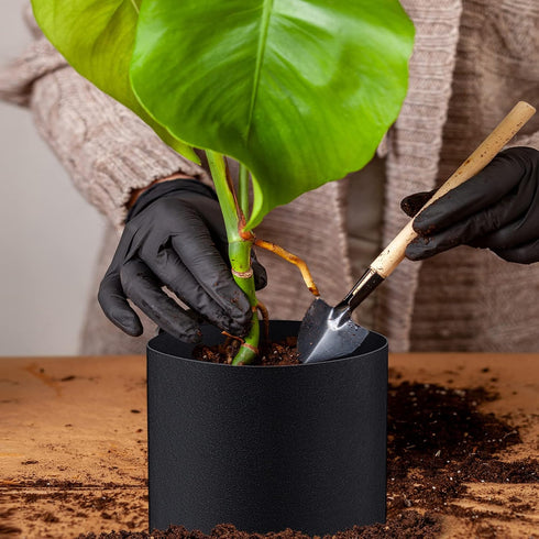 8 Pcs Plant Pots for Pond Plant Baskets Heavy Duty Fabric Pots Black Nonwoven Fabric Plant Pot Breathe Reusable Grow Pots for Pond, Garden, Aquati...