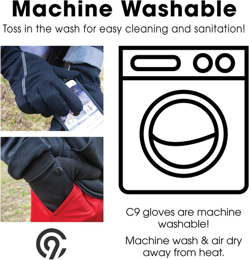 C9 Champion Kids' Machine Washable Lightweight Gloves, Touch Screen Friendly, Pink, Girls' 8/16...