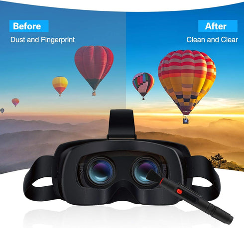 COSOOS 2 Grips Cleaning Brush Compatible with Vision Pro, Quest 3, 2, Quest, Rift S, HTC Vive, PS4 VR Headset, Cameras, Optical Lens, Phone, Elect...