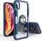 Kitoo Made in USA Designed for iPhone X/XS Max Case - Carbon Fiber Trim & Ring Stand | Anti-Yellowing | 12ft Drop Tested - Blue...