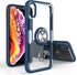 Kitoo Made in USA Designed for iPhone X/XS Max Case - Carbon Fiber Trim & Ring Stand | Anti-Yellowing | 12ft Drop Tested - Blue...