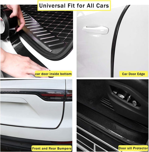 QBUC Car Door Entry Guards Scratch Cover Protector Paint Threshold Guard,Front Rear Door Entry Sill Guard Scuff Plate Rear Bumper Protector Guard ...