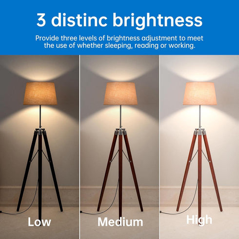 Noger 3-Way Led Light Bulbs A21 ?6 Pack?, 50 100 150W Equivalent, 5000K Daylight, 3 Way E26 Light Bulbs for Reading, 500-1600-2200LM...