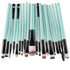 KOLIGHT® 20 Pcs Pro Makeup Set Powder Foundation Eyeshadow Eyeliner Lip Cosmetic Brushes (Black+Green)...