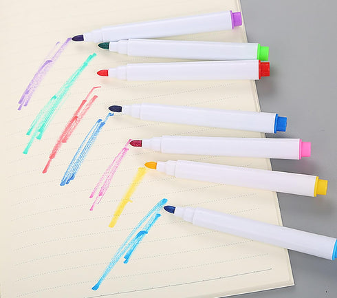YIKANGHENG 40 Pcs Multicolour Mark Pen, Permanent Dry Erase Wipable Markers Pens with Blackboard Brush Sponge for Whiteboard, Plastic, Glass, Ston...
