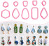 KEOKER Polymer Clay Cutters, Clay Cutters for Polymer Clay Jewelry, Basic Polymer Clay Cutters, Clay Earrings Cutters.(A)...