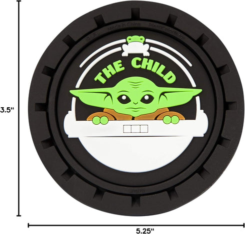 Plasticolor 001970R01 Star Wars Mandalorian Baby Yoda The Child Auto Coasters Set of 2...