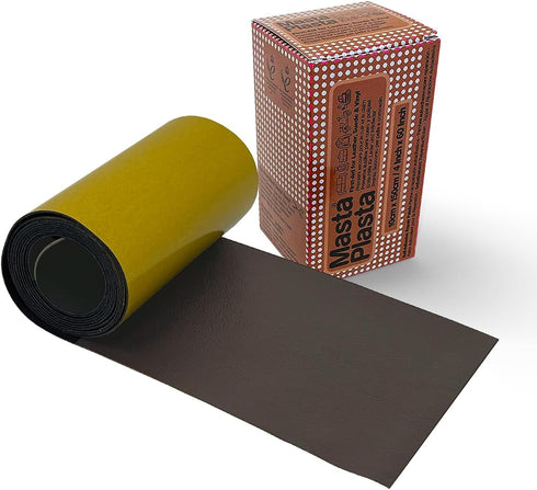MASTAPLASTA Original Self-Adhesive Leather Repair Tape - Dark Brown 60" x 4" (150x10cm). Your Quick and Easy All-in-One Upholstery-Quality Leather...