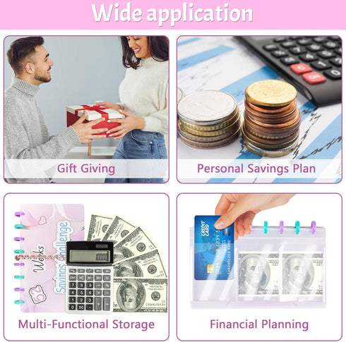 52 Weeks Saving Challenge Binder Budget Planner, Budget Book With Cash Envelopes Savings Challenge, Budget Book Planner, Money Binder For Saving...