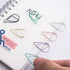 300 Pieces Multicolor Cute Paper Clips, Smooth Stainless Steel Drop-Shaped Colorful Wire Small Paperclips for Office Supplies Girls Kids School St...