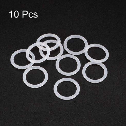 uxcell Silicone O-Rings, 20mm OD 15.2mm ID 2.4mm Width VMQ Seal Gasket for Compressor Valves Pipe Repair, White, Pack of 10...