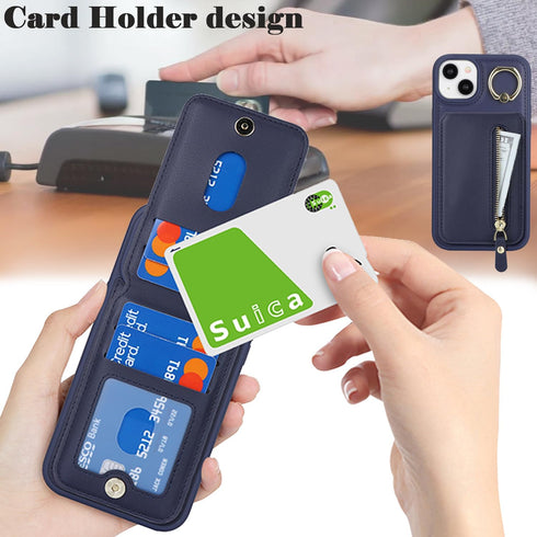 ?????? for iPhone 15 Case magsafe Compatible iPhone 15 case with Card Holder for Men iPhone 15 Wallet case Detachable Magnetic Leather Zipper Phon...