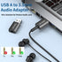 USB to 3.5mm Jack Audio Adapter (2-Pack), USB to Audio Jack Adapter Headset, USB A to 3.5mm TRRS Female, External Stereo Sound Card for Headphone,...