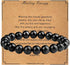 8mm Natural Black Obsidian Stretch Bracelet,Adjustable Hand Chain for Anxiety Relief,Birthday Christmas Gift for Mum Dad Hunsband...