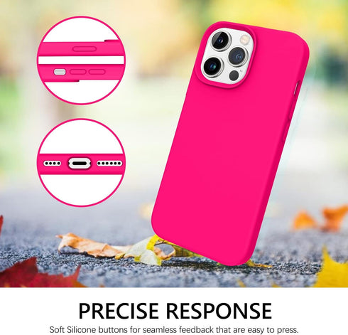 GUAGUA Compatible with iPhone 13 Pro Max Case 6.7 Inch Liquid Silicone Soft Gel Rubber Slim Microfiber Lining Cushion Texture Cover Shockproof Pro...