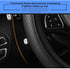 Leather Car Steering Wheel Cover for Men Women, Elastic, Breathable Anti-Slip, Universal 15 inch, (Black1)...