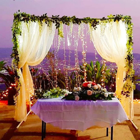 HANDIC Wisteria Garland 5pack 33Ft Artificial Fake Wisteria Vine Hanging Flowers Fake Vines Plants...
