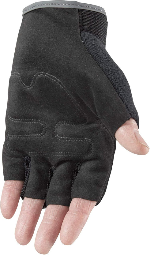Wells Lamont Men's Fingerless Synthetic Leather Palm Work Gloves, Extra Large 847, Black...