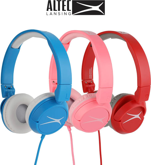 Altec Lansing Over The Ears Kids Headphones - Wired - Volume Limiting Technology for Developing Ears, Ages 6-9, Perfect for Learning from Home, Pi...