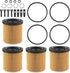 4PCS Engine Oil Filter with Seals Replaces 26350-2M000 Compatible With Hyundai Accent 2020-2022 Compatible With Elantra Compatible With Kona Compa...