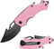 FLISSA Mini Folding Pocket Knife, 2.5-Inch Stainless Steel Drop Point Blade, EDC Pocket Knives for Women with Bottle Opener and Glass Breaker (Pin...