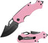 FLISSA Mini Folding Pocket Knife, 2.5-Inch Stainless Steel Drop Point Blade, EDC Pocket Knives for Women with Bottle Opener and Glass Breaker (Pin...