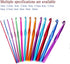 MREIYREI 14PCS Crochet Crochet Sleeve, high Quality Color Aluminum Ergonomic Handle Crochet for Arthritic Hands, Crochet for Arthritic Hands, Beau...