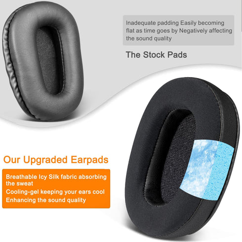 SOULWIT Cooling-Gel Earpads Replacement for BlueParrott B450/S450(450XT 450 XT) Noise Cancelling Bluetooth Headset, Ear Pads Cushions with High-De...