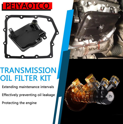 62TE Automatic Transmission Filter with Pan Gasket 68018555AA Fit For Dodge Chrysler Avenger Journey Grand Caravan 05078555AA 5078555AA...
