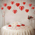 15 Pieces Valentine's Day 3D Heart Hanging Decorations Red Hearts Hanging Ornaments with Red Ribbons Party Supplies for Indoor Outdoor Bridal Show...