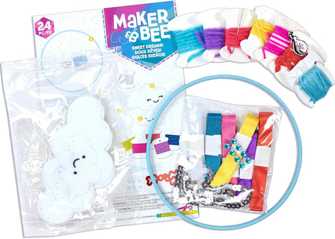 Dimensions Simplicity Maker Bee Rainbow DIY Dream Catcher Craft Kit, 24 Pc......