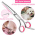 6 in 1 Professional Stainless Steel 4CR Safety Round Tip Dog Grooming Scissors, Anti-Rust Shears Cat Grooming Scissors Pet Kit, Thinning Straight ...