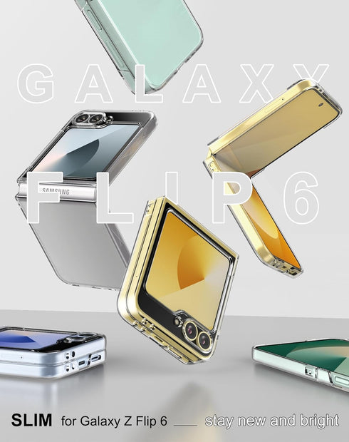 Foluu Case for Samsung Galaxy Z Flip 6, Galaxy Z Flip 6 Phone Case Clear, Slim Fit Hard PC Back Bumper Protective Shockproof Scratch Resistant Cas...